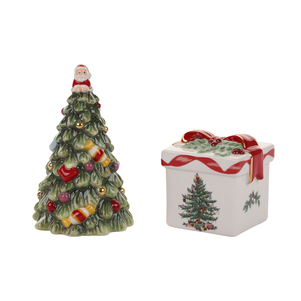 Spode Christmas Tree Tree & Gift Salt & Pepper