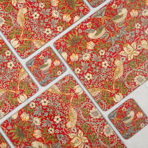 Pimpernel Strawberry Thief Red Placemats Set of 4