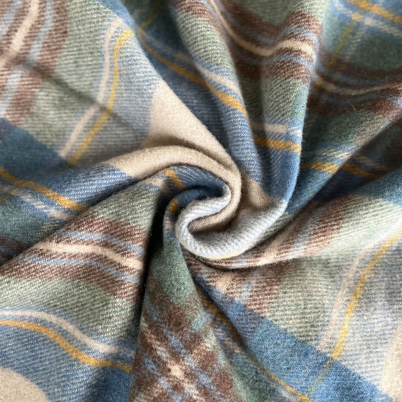 Stewart Muted Blue Merino Wool Knee Blanket