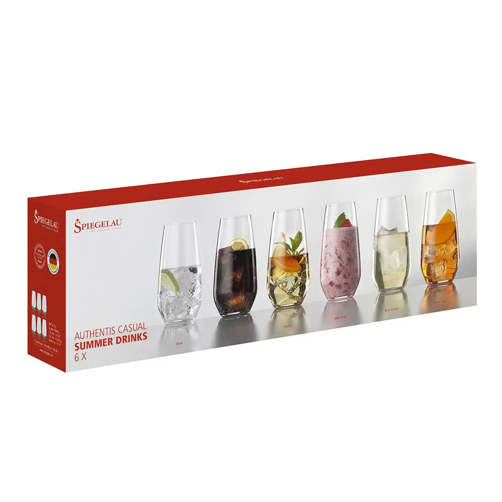 Spiegelau Authentis Casual Summer Drinks S/6