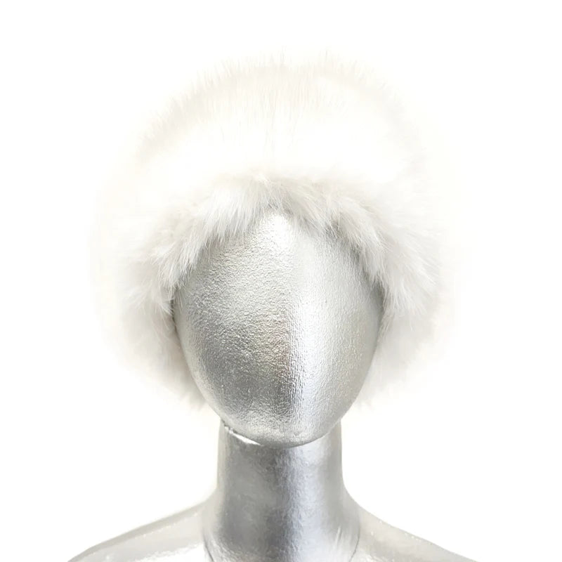 Faux Fur Fantasy White Furband by Jacqueline Kent