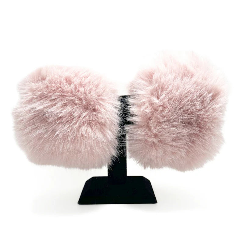 Faux Fur Fantasy Light Pink Cuffs by Jacqueline Kent