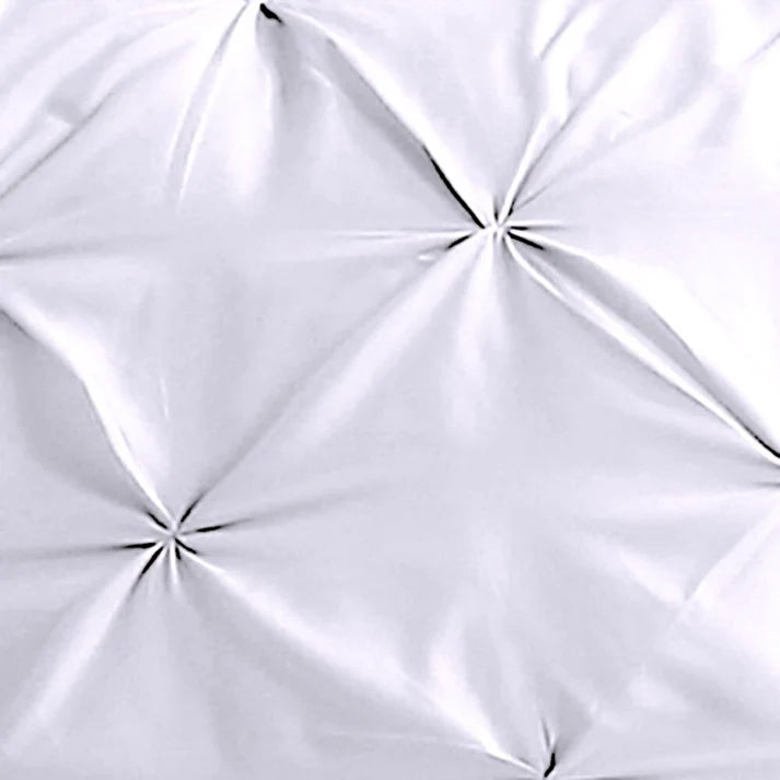 Pintuck 3 Piece Comforter Set - White