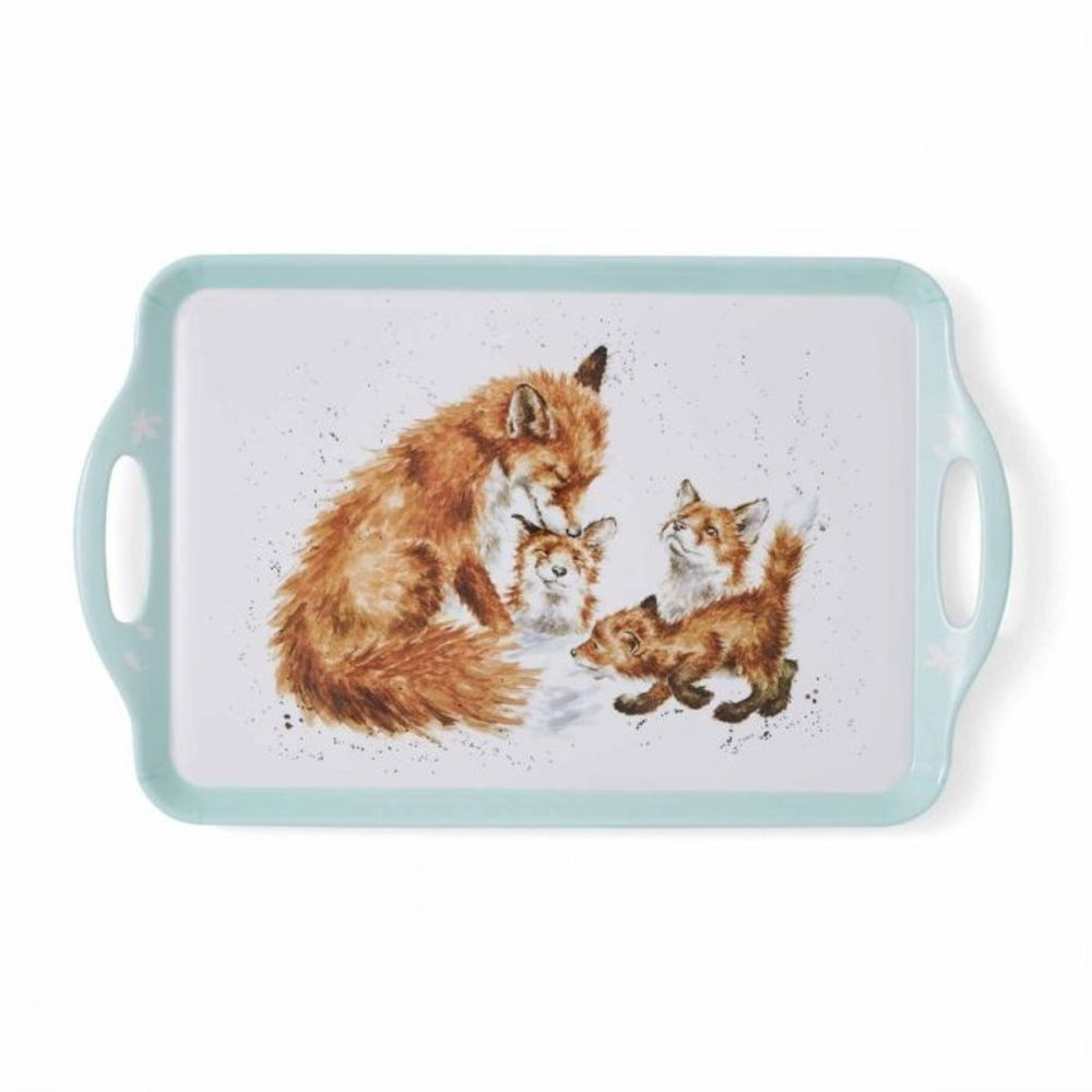 Wrendale Large Handled Tray - Foxes