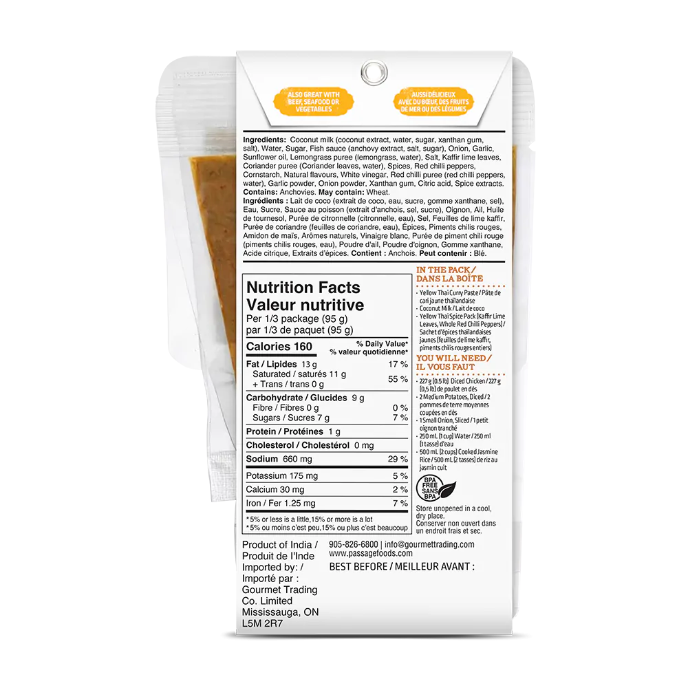 Street Kitchen Stir Fry Kit-Yellow Thai Curry