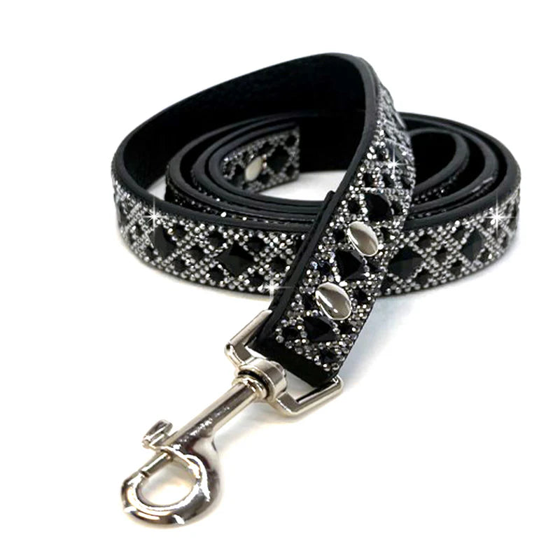 Black Dog Leash Diamonds in the Ruff by Jacqueline Kent