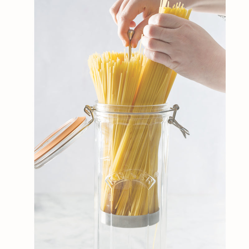 KILNER Faceted Clip-Top Spaghetti Jar - 2.2L