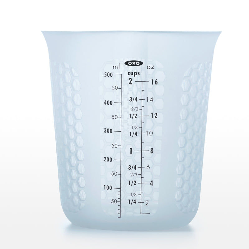 Flexible silicone measuring cup