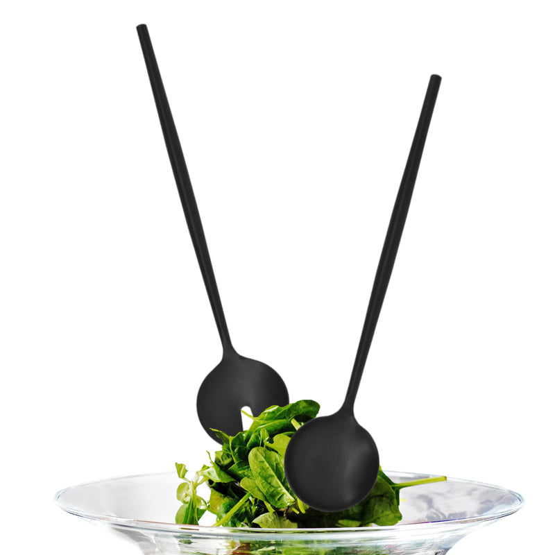 Natural Living Salad Servers Set Black