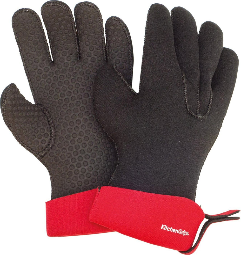 Kitchen Grips Chef Gloves Cherry/Black Large