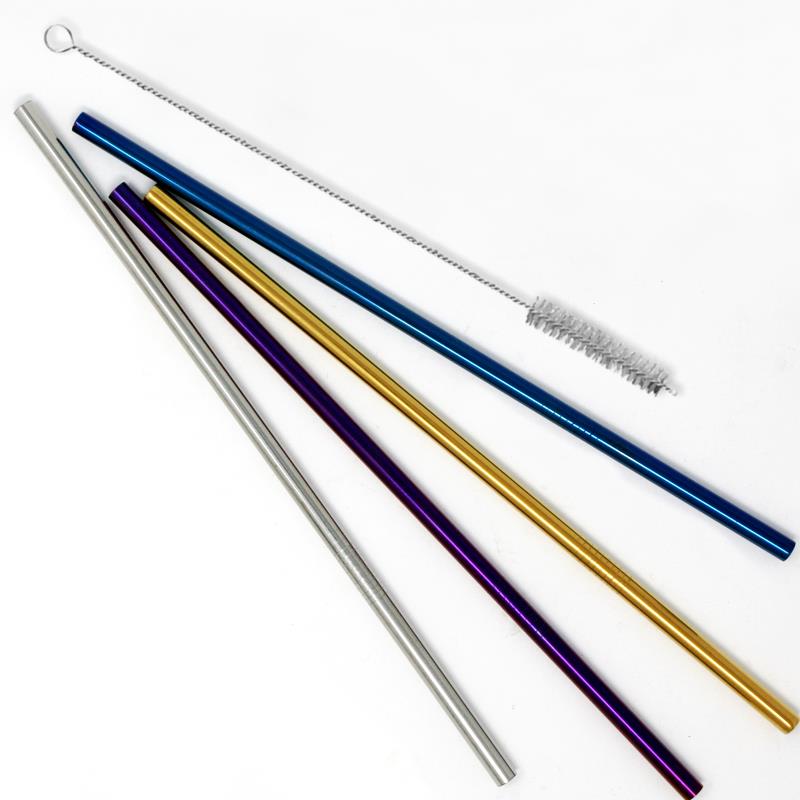 Danesco Drink and Bar Reusable Cocktail Straws- Assorted Colors