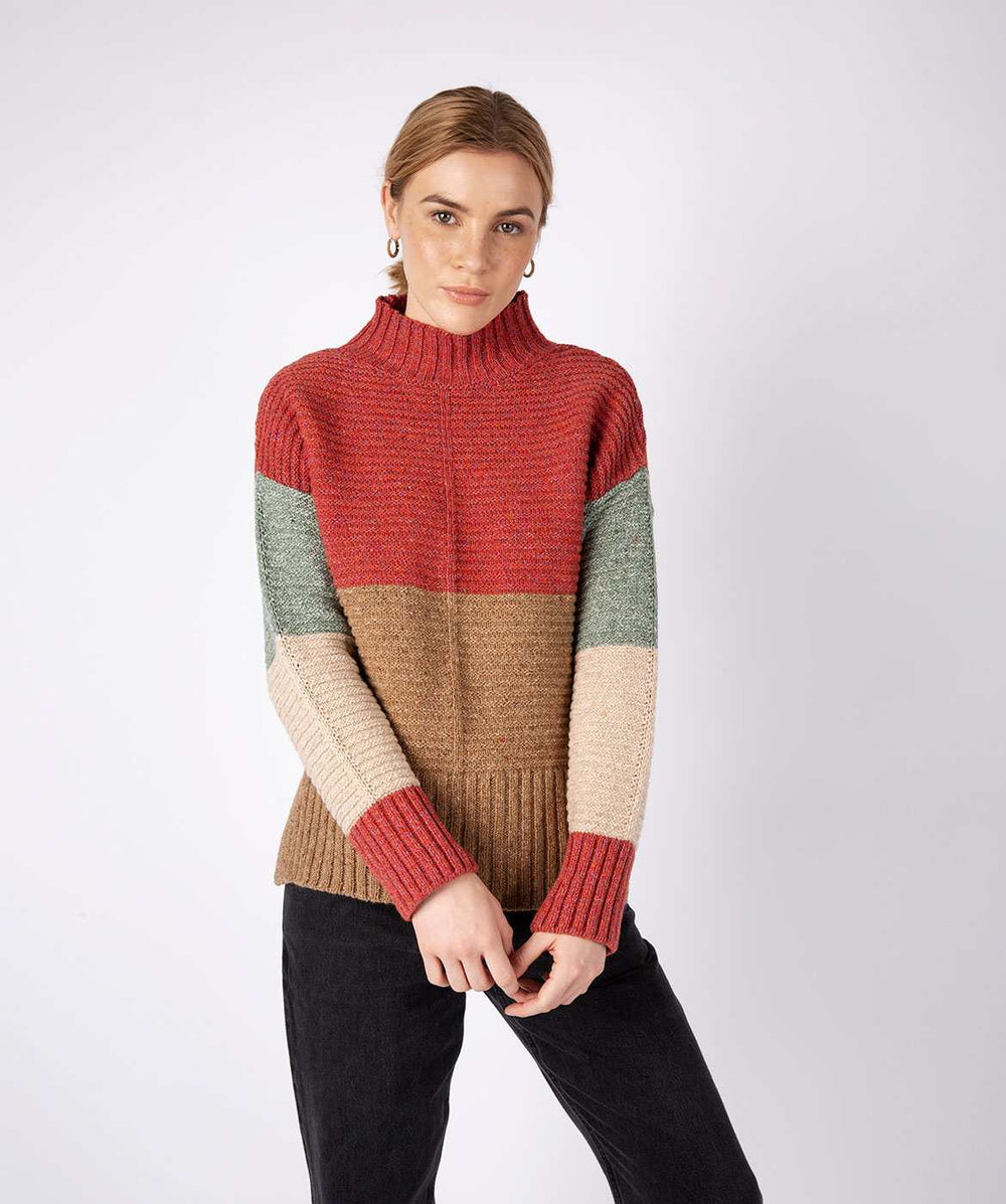Irelands Eye Iris Funnel Neck Sweater (A915)