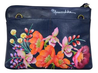 Anuschka Moonlit Meadow Leather Small Handbag
