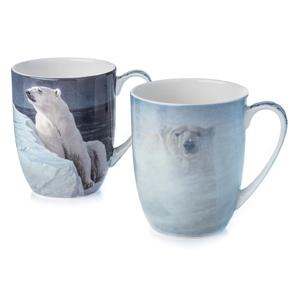 Robert Bateman Polar Bears Mug Pair