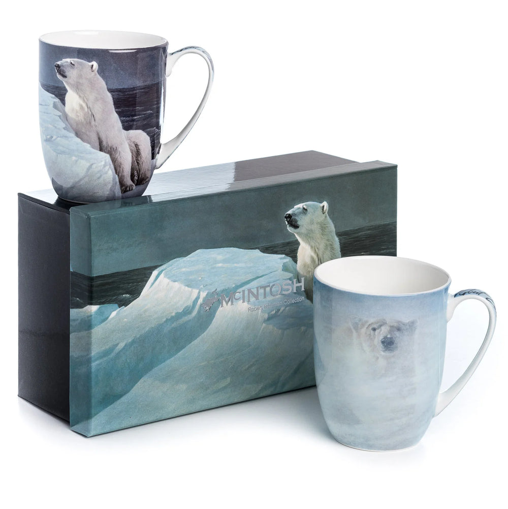 Robert Bateman Polar Bears Mug Pair