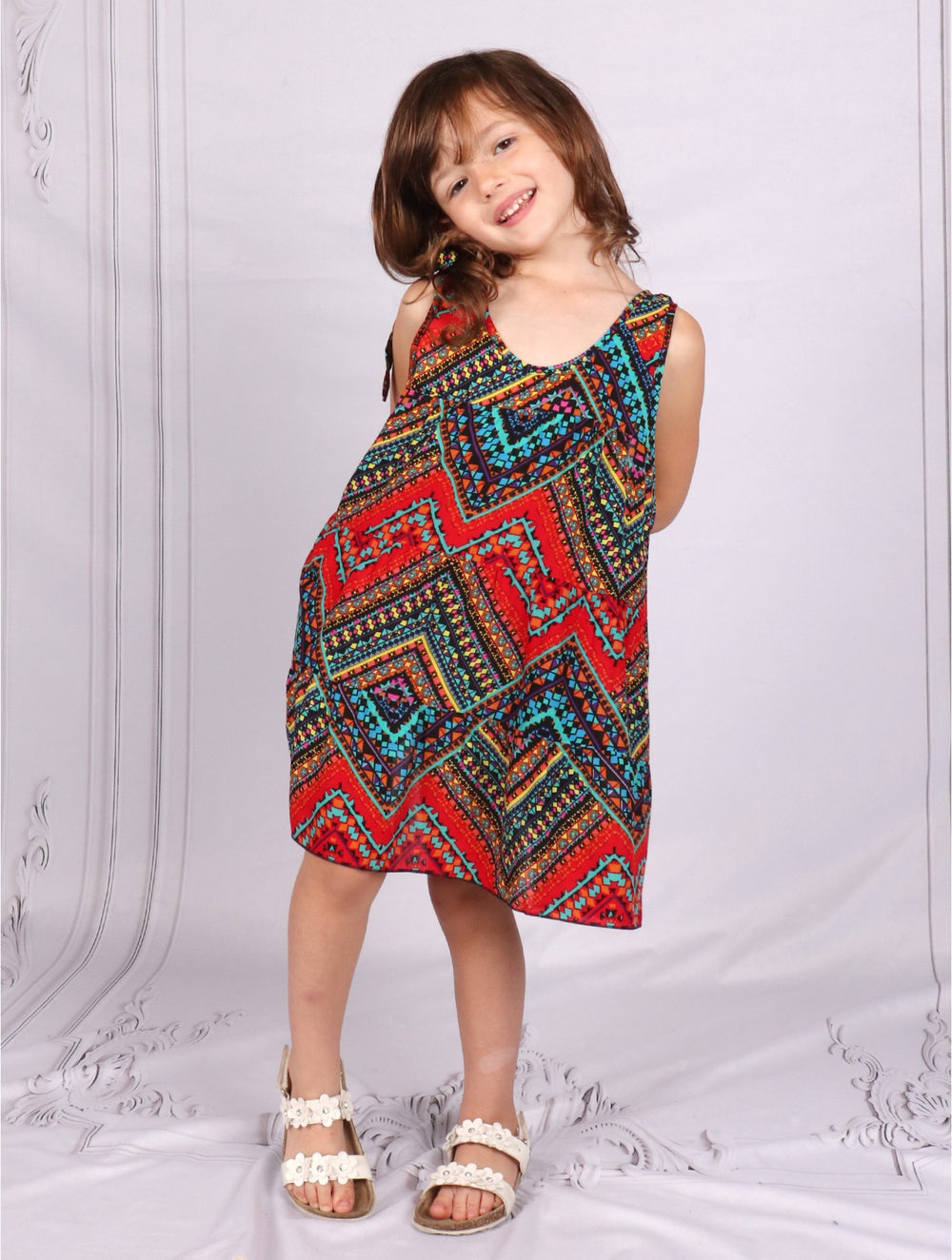 Grand-Kids Supersoft Summer Dress with Bow Tie (CL15314)