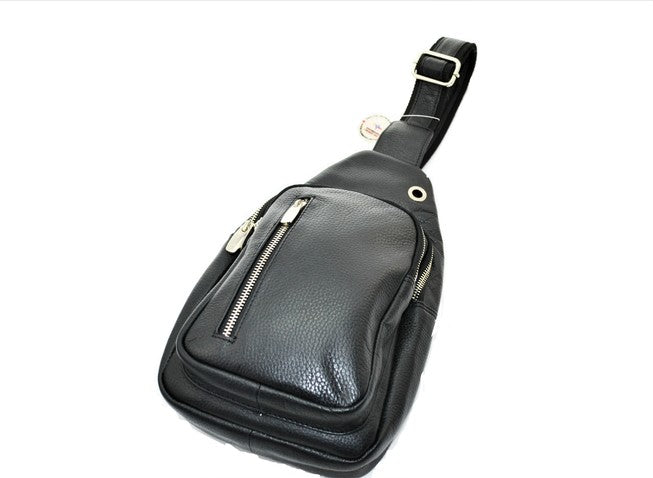100% Indian Leather Black Sling Bag (S-1700)
