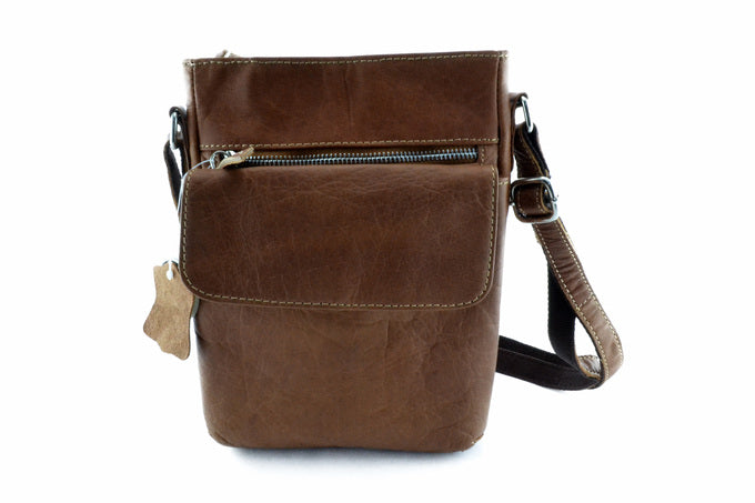 100% Indian Leather Brown Messenger Bag (S-1576)