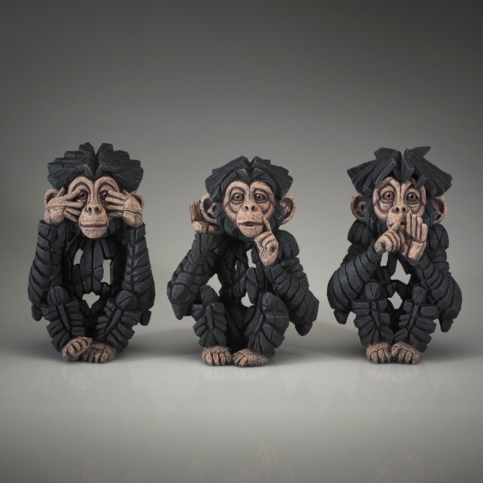 Edge Sculpture Baby Chimp "Speak no Evil" Figure