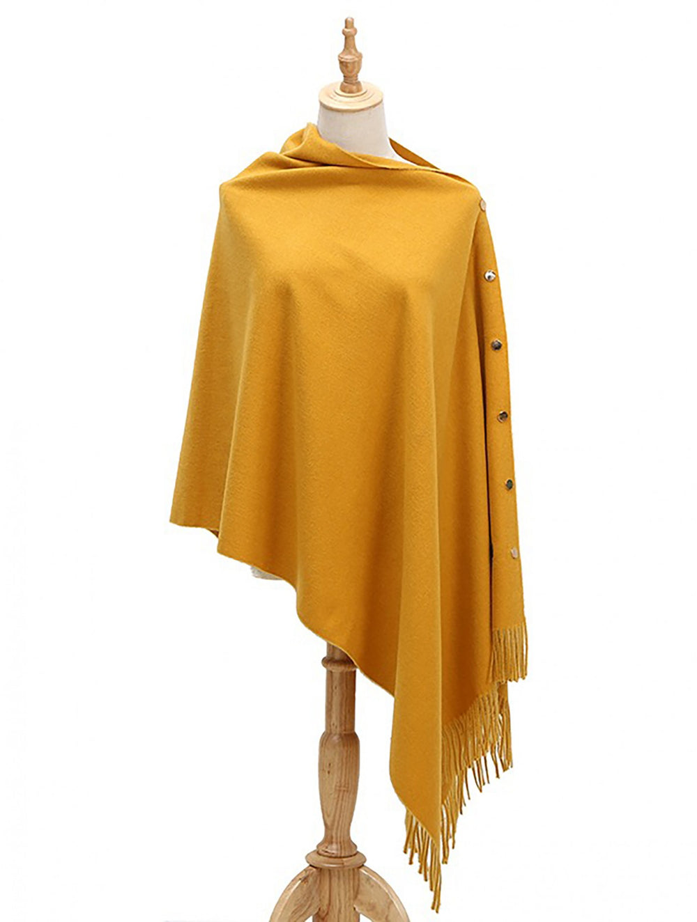 Grand-Cashmere Blend Wrap with Snaps-Ginger (CP117513GIN)