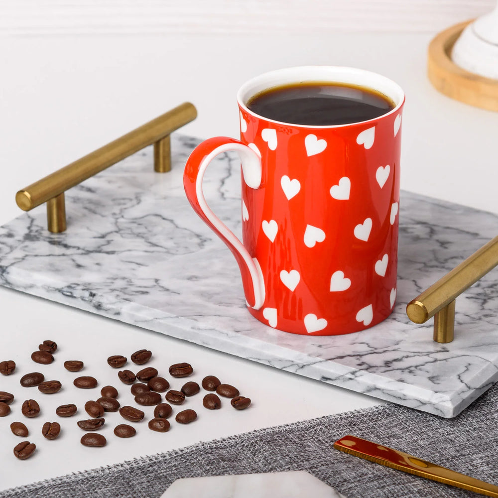 Hearts on Red Classico Mug