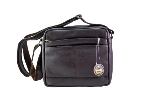 100% Indian Soft Leather Black Messenger Bag (S1018)