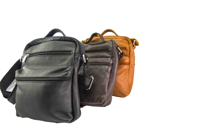 100% Indian Soft Leather Brown Messenger Bag (S-1017)