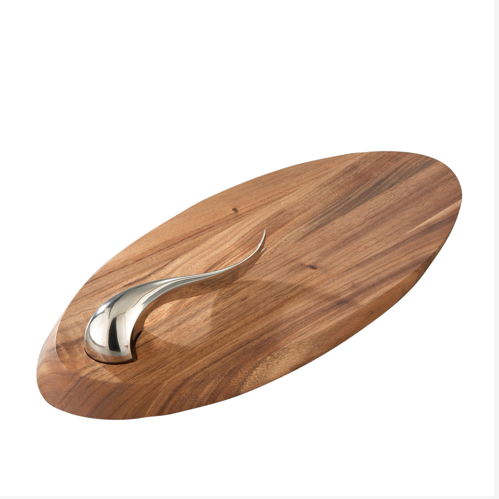 Nambé- Swoop Cheese Board with Knife