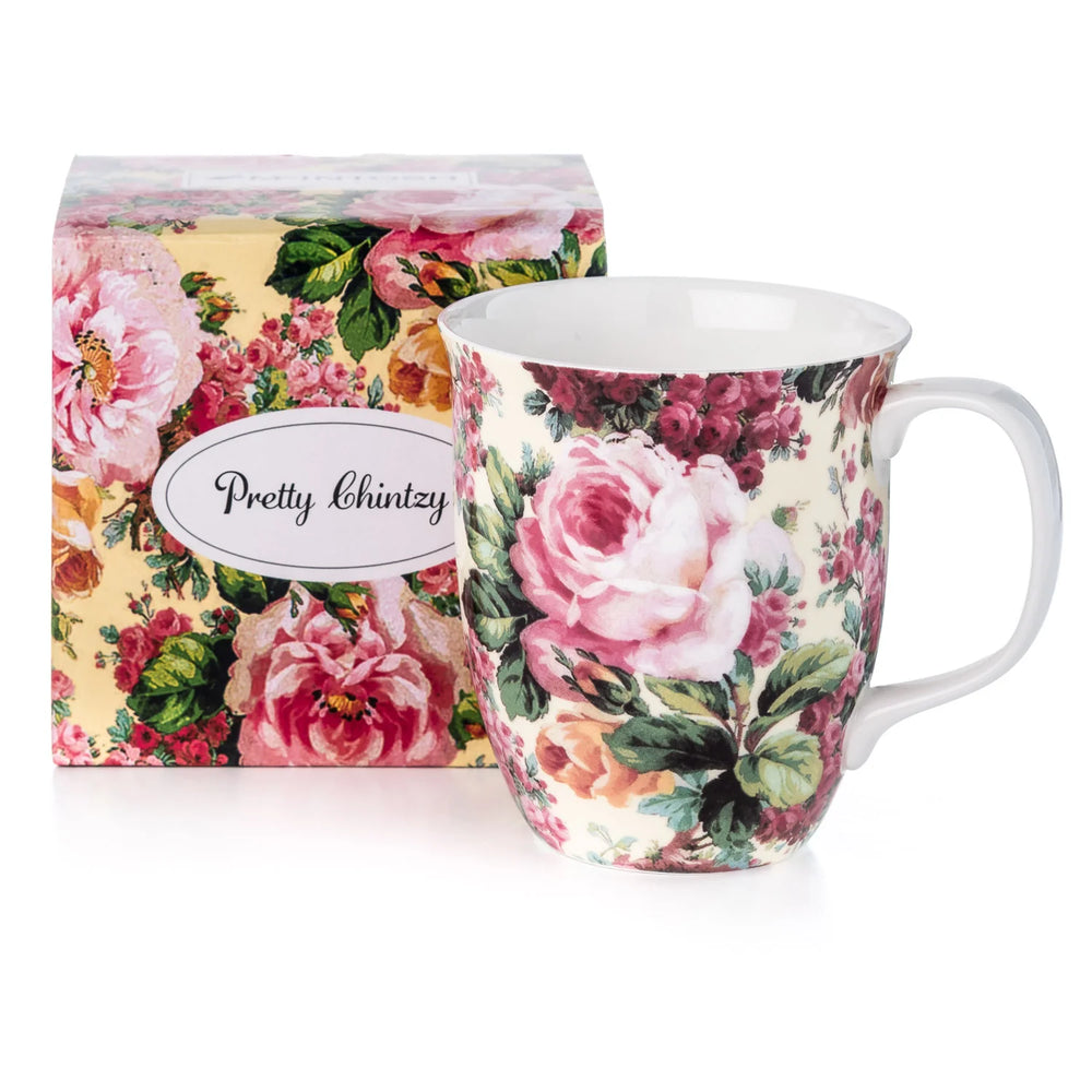 Pretty Chintzy Rose Bouquet Java Mug