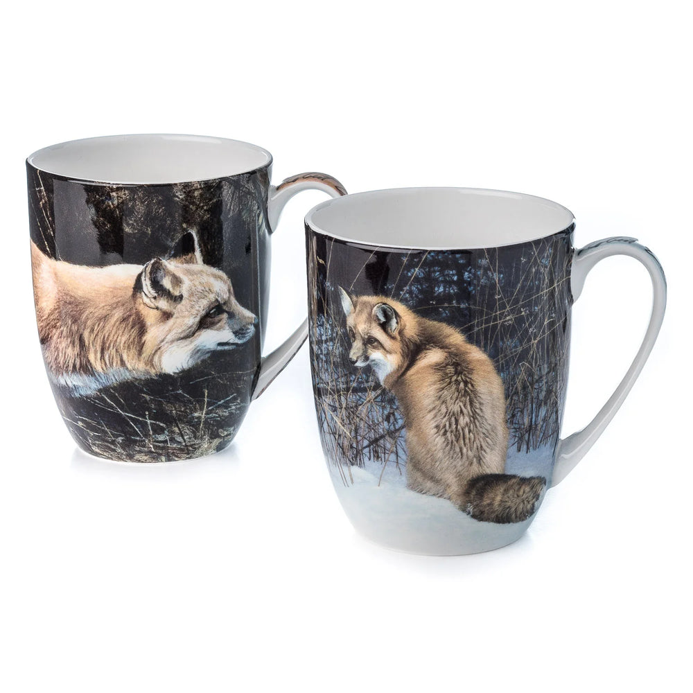 Robert Bateman Foxes Mug Pair