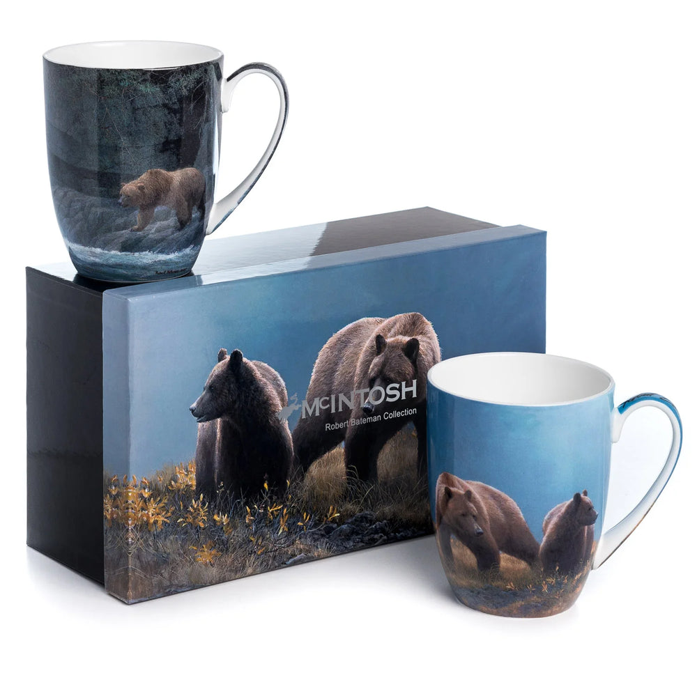 Robert Bateman Grizzlies Mug Pair