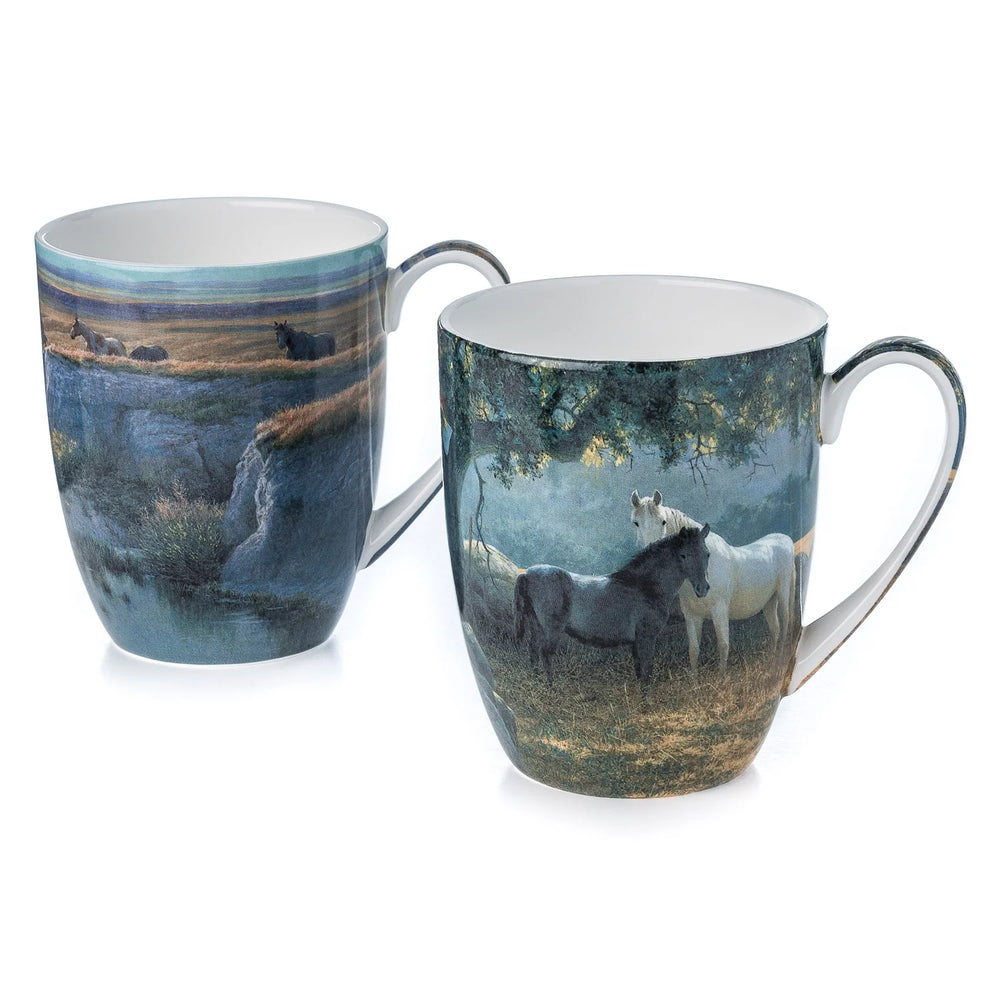 Robert Bateman Horses Mug Pair