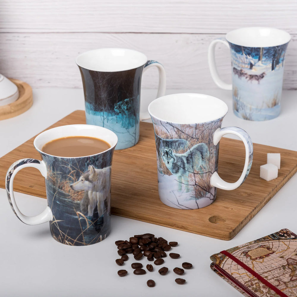 Robert Bateman Wolves Set of 4 Mugs