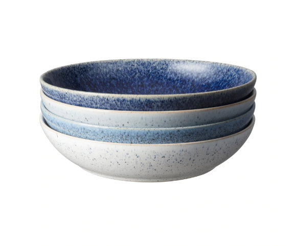 Denby Studio Blue Pasta Bowls Set of 4