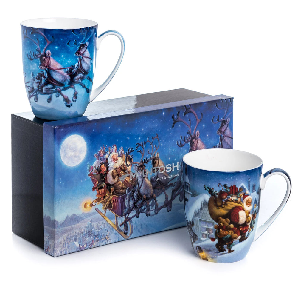 Scott Gustafson Santa Claus Mug Pair