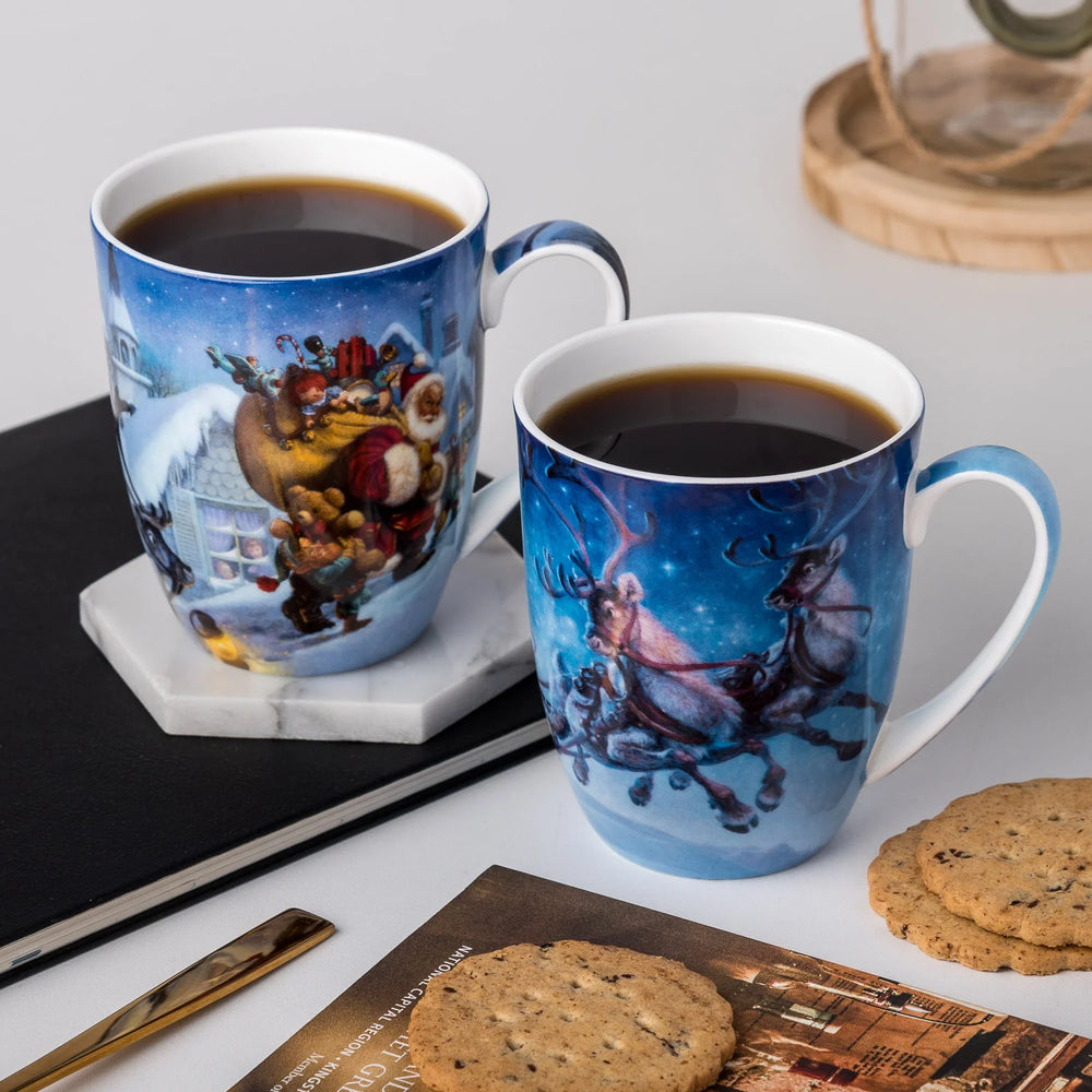 Scott Gustafson Santa Claus Mug Pair