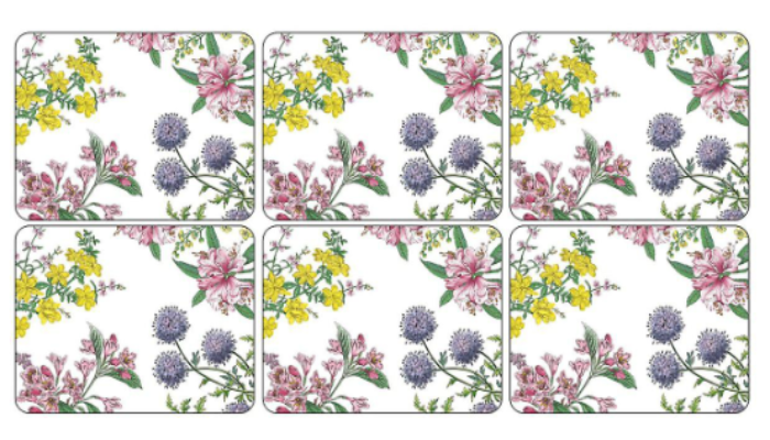 Pimpernel Stafford Blooms Placemats set of 6 Luncheon (12x9")