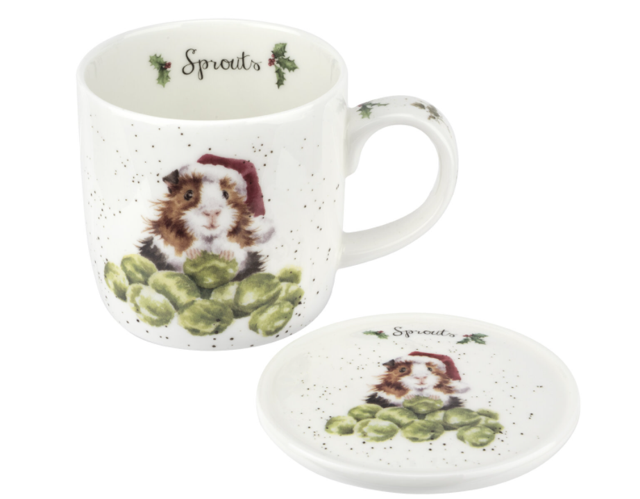 Wrendale Mug & Coaster - Sprouts