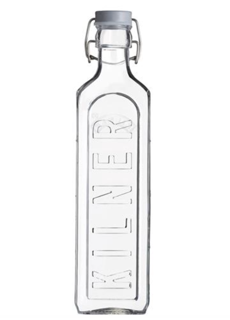 KILNER Square Clip-Top Bottle 1L