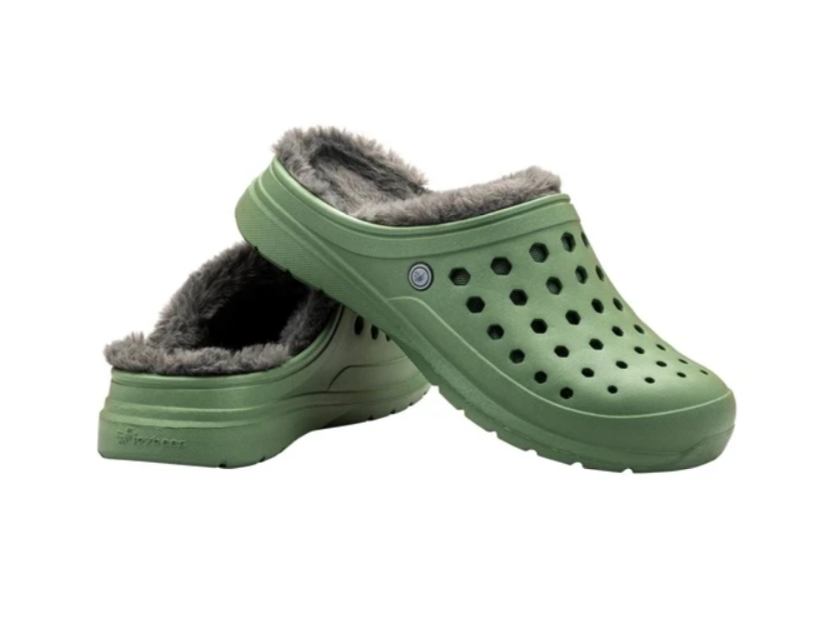 Joybees-Cozy Lined Clog Sage/Charcoal