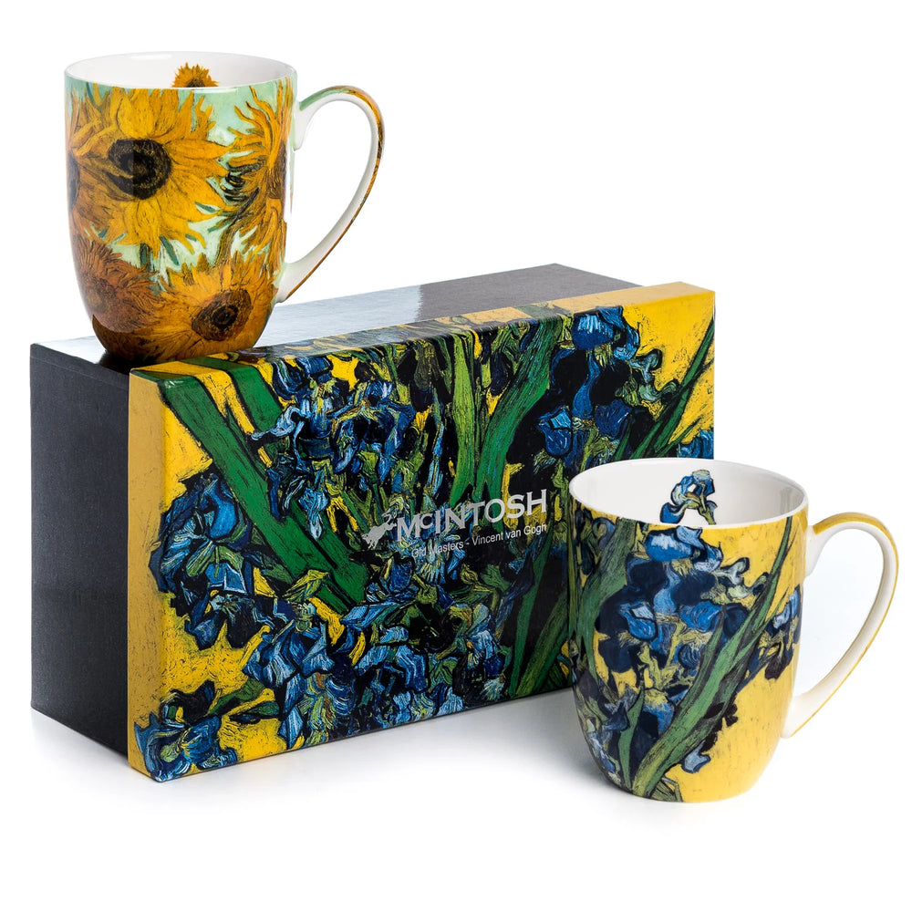 Van Gogh Flowers Mug Pair