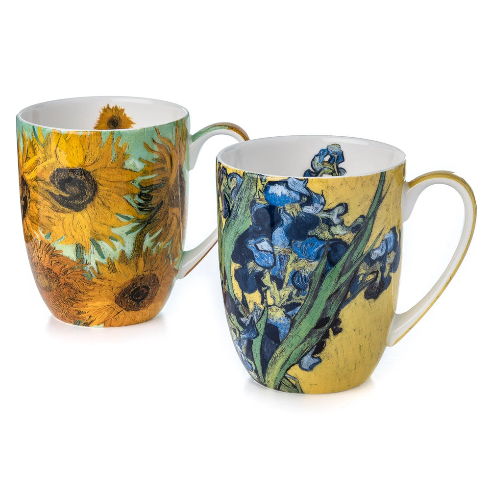Van Gogh Flowers Mug Pair