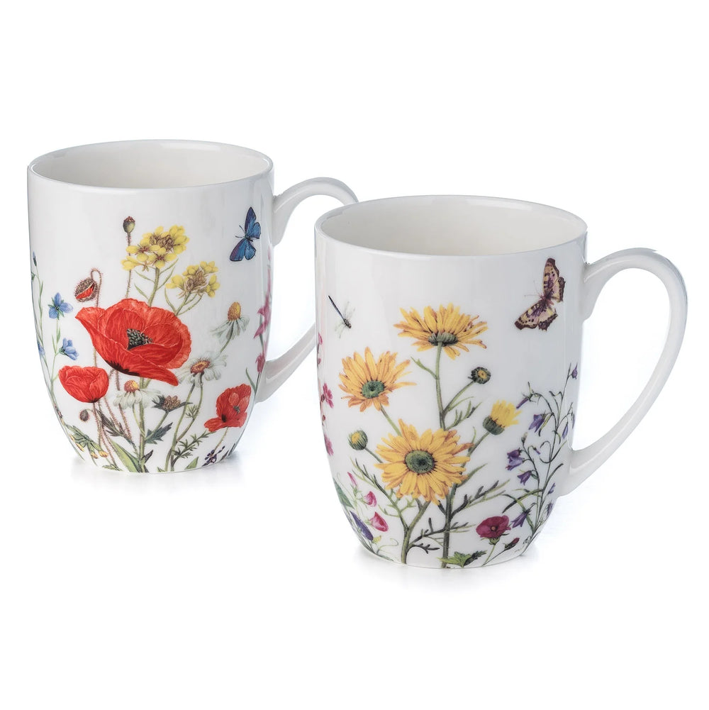 Wild Flower Mug Pair