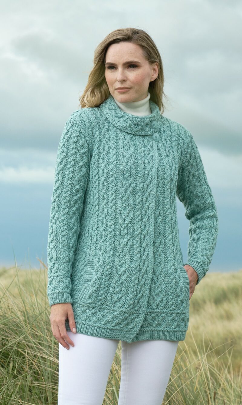Aran Irish Meath Open Sweater Mermaid (X5071)
