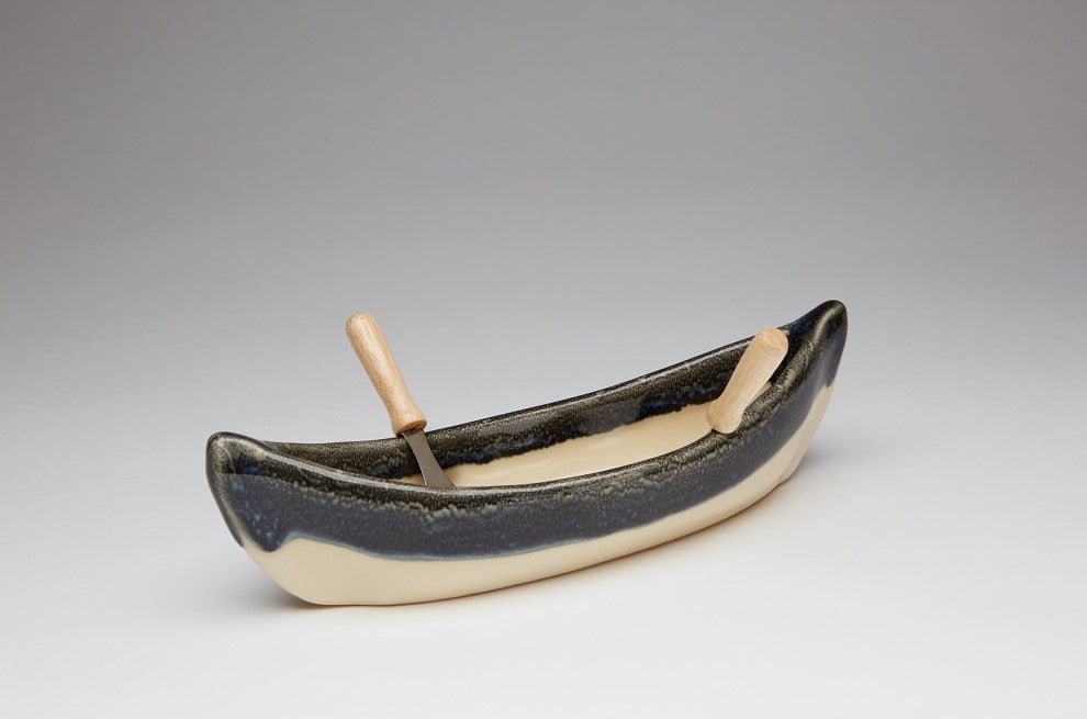 The Handmade Canoe Dip Pot - Granite
