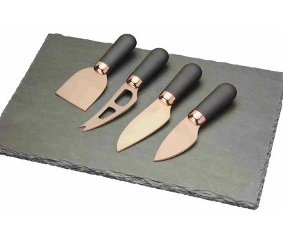 Taylor's (Since 1838) Brass 4 Piece Cheese Knife Set