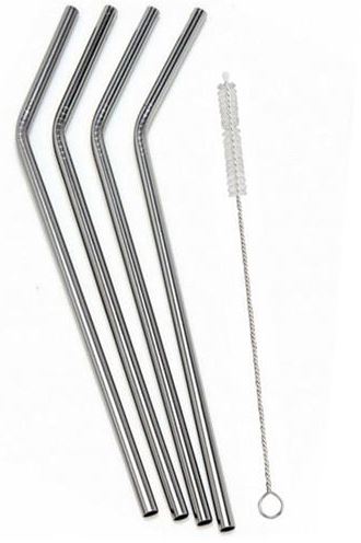 Danesco Reusable Stainless Steel Straws