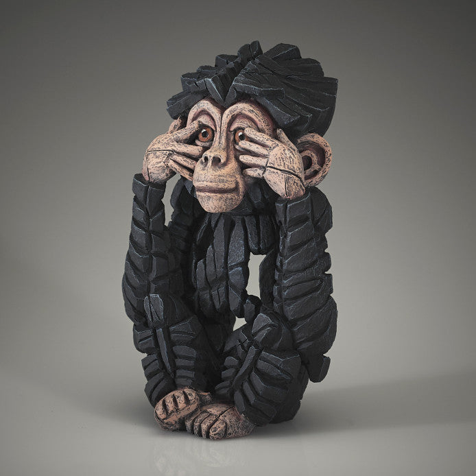 Edge Sculpture Baby Chimpanzee "See no Evil"