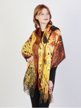 Grand-Oil Painting Scarf-Cashmere Feel
