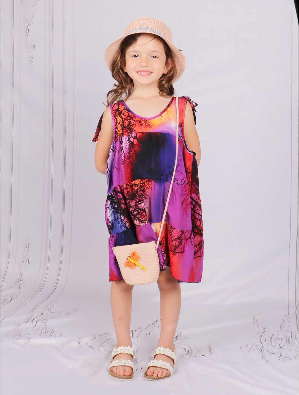 Grand-Kids Supersoft Summer Dress with Bow Tie (CL15317)